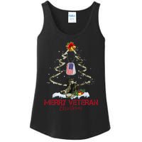 Merry Veteran Christmas Army Camo Xmas Tree Christmas Ladies Essential Tank