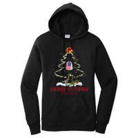 Merry Veteran Christmas Army Camo Xmas Tree Christmas Women's Pullover Hoodie