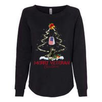 Merry Veteran Christmas Army Camo Xmas Tree Christmas Womens California Wash Sweatshirt