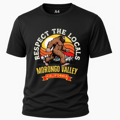 Morongo Valley California Respect The Locals Retro Bigfoot Performance Shirt