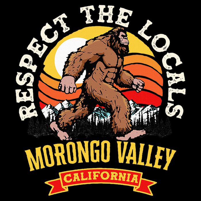 Morongo Valley California Respect The Locals Retro Bigfoot Backpack