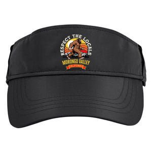 Morongo Valley California Respect The Locals Retro Bigfoot Adult Drive Performance Visor