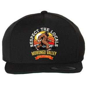 Morongo Valley California Respect The Locals Retro Bigfoot Wool Snapback Cap