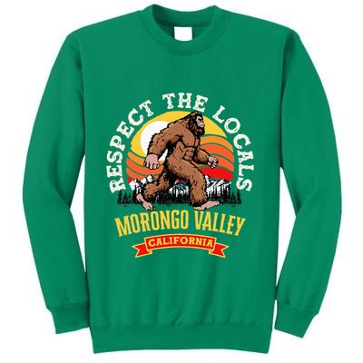 Morongo Valley California Respect The Locals Retro Bigfoot Sweatshirt