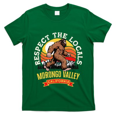 Morongo Valley California Respect The Locals Retro Bigfoot T-Shirt