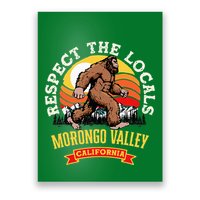 Morongo Valley California Respect The Locals Retro Bigfoot Poster