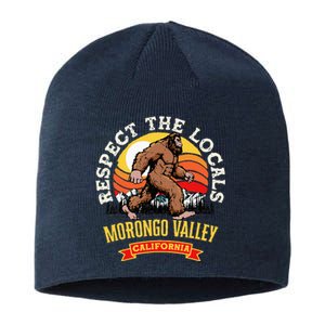 Morongo Valley California Respect The Locals Retro Bigfoot Sustainable Beanie