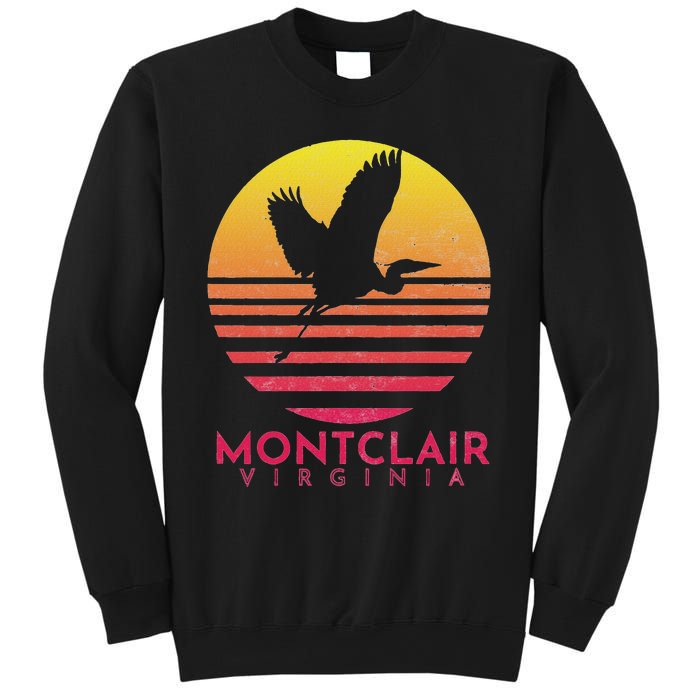 Montclair Virginia Distressed Retro Sunset Heron Sweatshirt