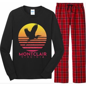 Montclair Virginia Distressed Retro Sunset Heron Long Sleeve Pajama Set