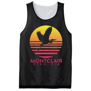 Montclair Virginia Distressed Retro Sunset Heron Mesh Reversible Basketball Jersey Tank