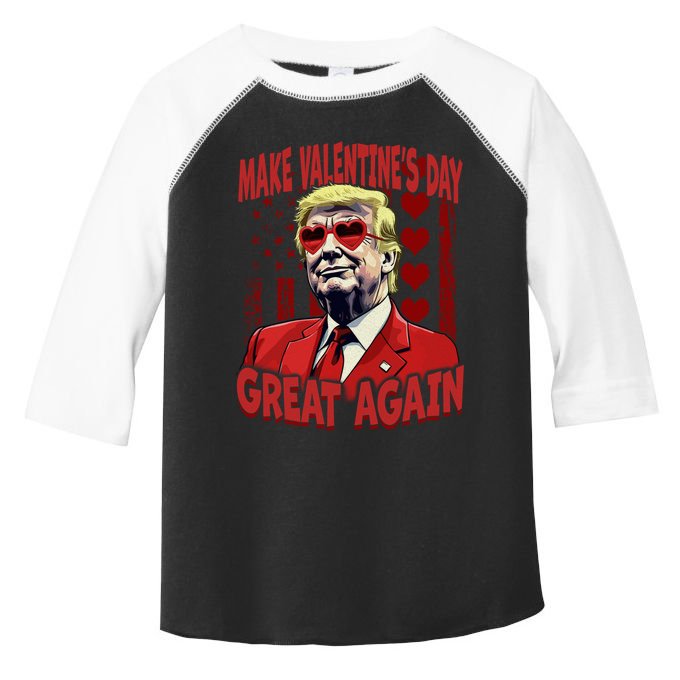 Make Valentines Day Great Again U S Flag Trump Valentines Gift Toddler Fine Jersey T-Shirt