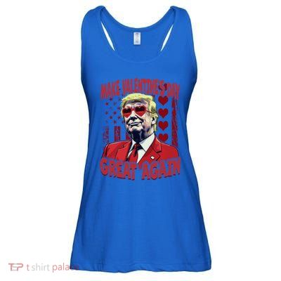 Make Valentines Day Great Again U S Flag Trump Valentines Gift Ladies Essential Flowy Tank