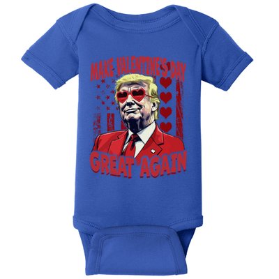 Make Valentines Day Great Again U S Flag Trump Valentines Gift Baby Bodysuit