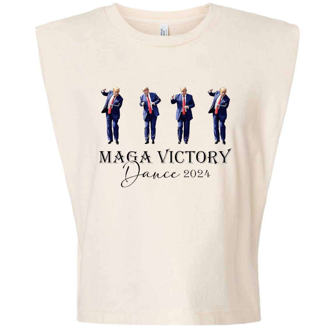 Maga Victory Dance Trump 2024 47th President Garment-Dyed Women's Muscle Tee