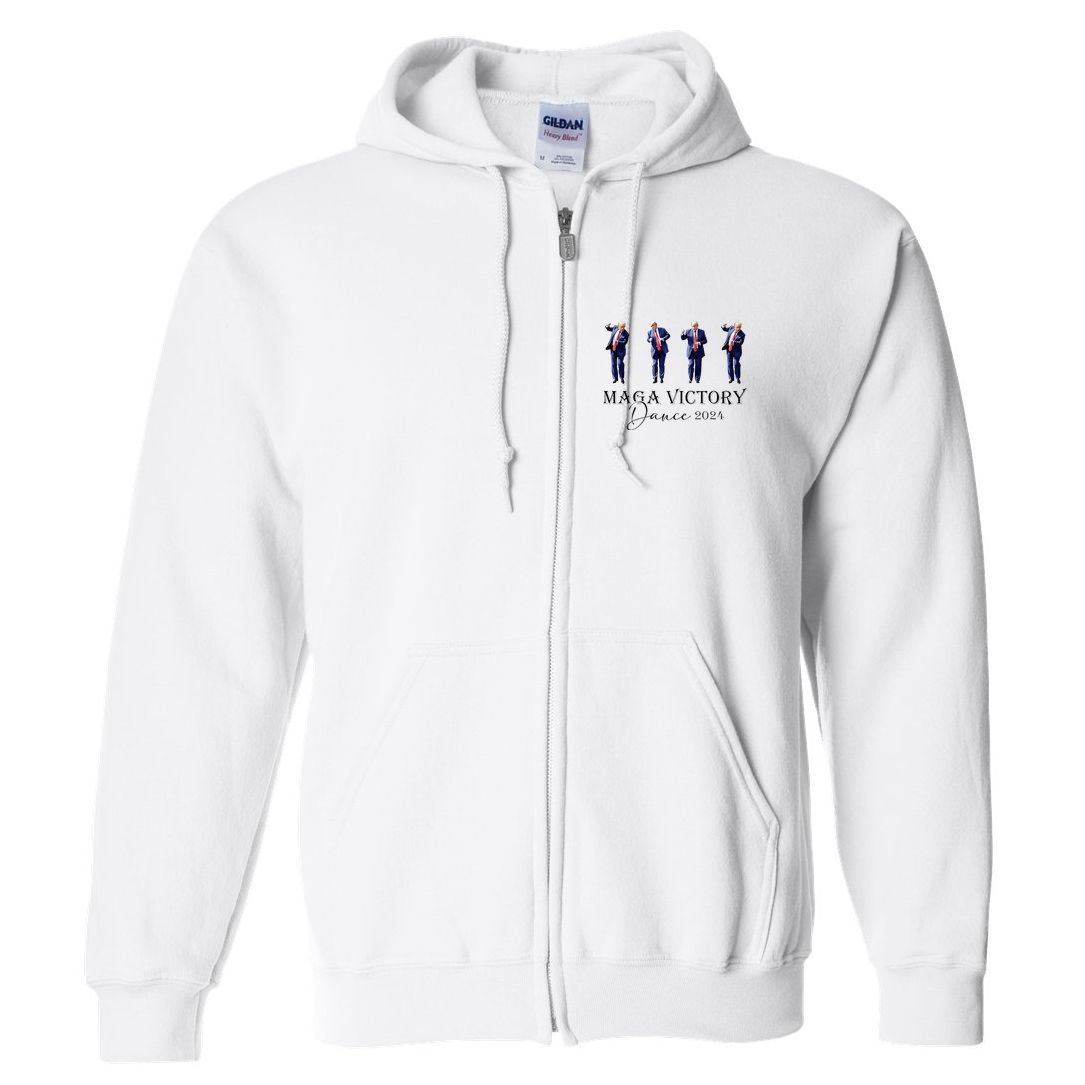 Maga Victory Dance Trump 2024 47th President Full Zip Hoodie