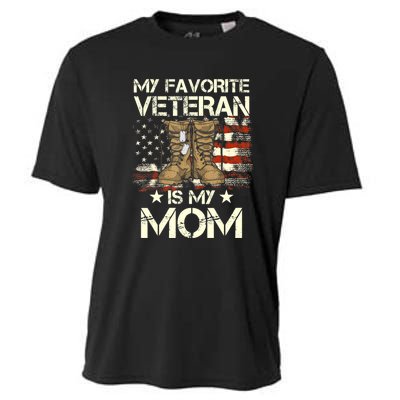 Mother Veterans Day My Favorite Veteran Is My Mom Proud Son Cooling Performance Crew T-Shirt