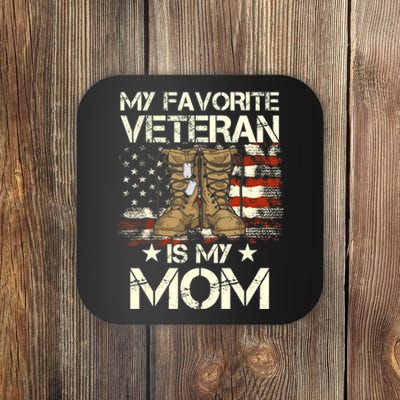 Mother Veterans Day My Favorite Veteran Is My Mom Proud Son Coaster