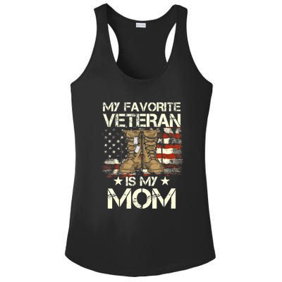 Mother Veterans Day My Favorite Veteran Is My Mom Proud Son Ladies PosiCharge Competitor Racerback Tank