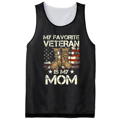 Mother Veterans Day My Favorite Veteran Is My Mom Proud Son Mesh Reversible Basketball Jersey Tank