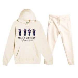 Maga Victory Dance Trump 2024 47th President Premium Hooded Sweatsuit Set