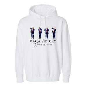 Maga Victory Dance Trump 2024 47th President Garment-Dyed Fleece Hoodie