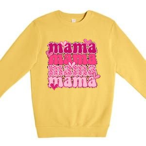 Mama Valentine's Day Gift For Mom Mother's Day Premium Crewneck Sweatshirt