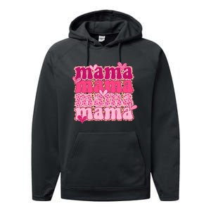 Mama Valentine's Day Gift For Mom Mother's Day Performance Fleece Hoodie