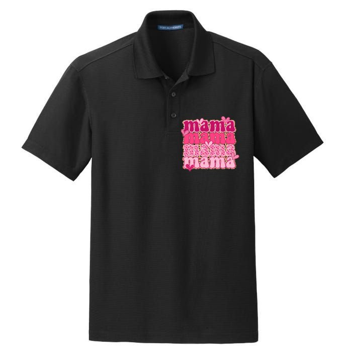 Mama Valentine's Day Gift For Mom Mother's Day Dry Zone Grid Polo