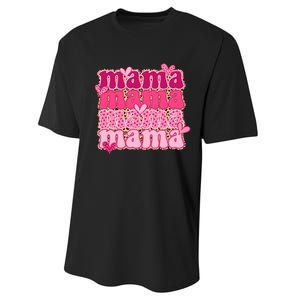 Mama Valentine's Day Gift For Mom Mother's Day Performance Sprint T-Shirt