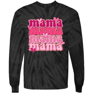 Mama Valentine's Day Gift For Mom Mother's Day Tie-Dye Long Sleeve Shirt