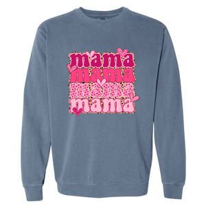 Mama Valentine's Day Gift For Mom Mother's Day Garment-Dyed Sweatshirt