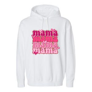 Mama Valentine's Day Gift For Mom Mother's Day Garment-Dyed Fleece Hoodie