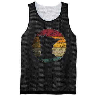 Minnesota Vintage Distressed Retro Style Silhouette State Mesh Reversible Basketball Jersey Tank