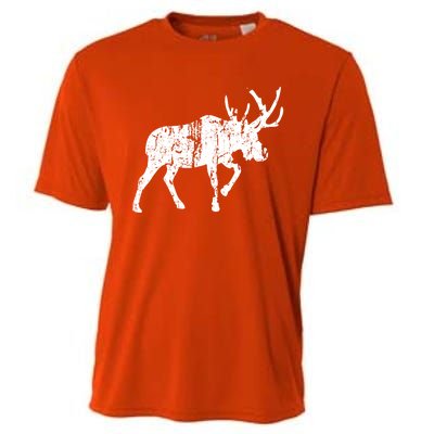 Moose Vintage Design Gift Moose Print Cool Gift Cooling Performance Crew T-Shirt