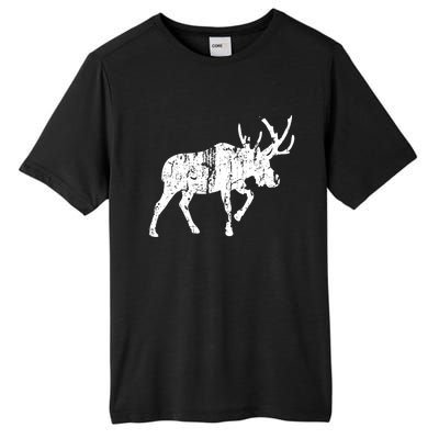 Moose Vintage Design Gift Moose Print Cool Gift Tall Fusion ChromaSoft Performance T-Shirt