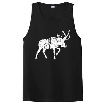 Moose Vintage Design Gift Moose Print Cool Gift PosiCharge Competitor Tank