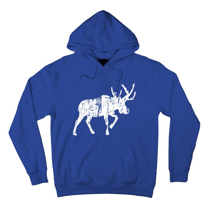 Moose Vintage Design Gift Moose Print Cool Gift Hoodie