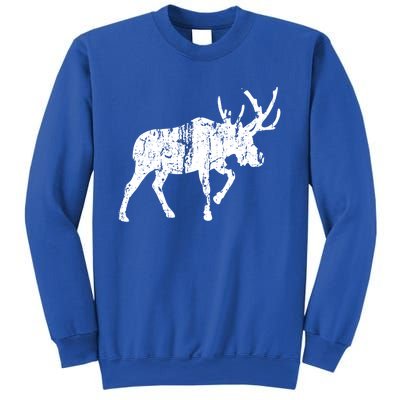 Moose Vintage Design Gift Moose Print Cool Gift Sweatshirt