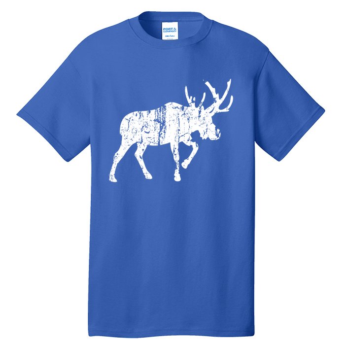 Moose Vintage Design Gift Moose Print Cool Gift Tall T-Shirt