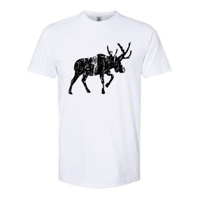 Moose Vintage Design Gift Moose Print Cool Gift Softstyle® CVC T-Shirt