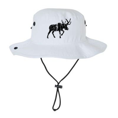 Moose Vintage Design Gift Moose Print Cool Gift Legacy Cool Fit Booney Bucket Hat