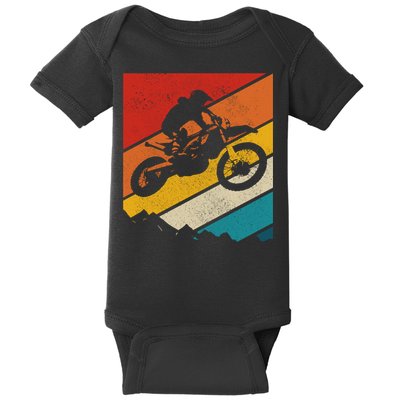 Motocross Vintage Dirt Bike Mx Enduro Motorcycle Biker Gift Baby Bodysuit