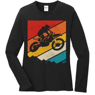 Motocross Vintage Dirt Bike Mx Enduro Motorcycle Biker Gift Ladies Long Sleeve Shirt