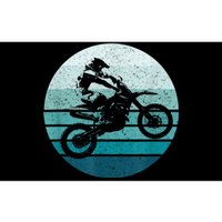 Motocross Vintage Dirt Bike Rider Sunset Background Bumper Sticker