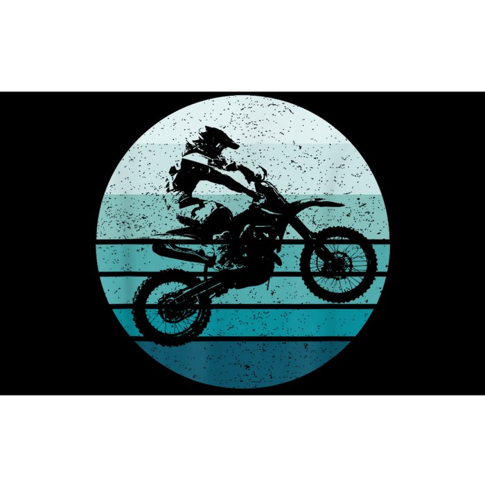 Motocross Vintage Dirt Bike Rider Sunset Background Bumper Sticker