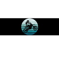 Motocross Vintage Dirt Bike Rider Sunset Background Bumper Sticker