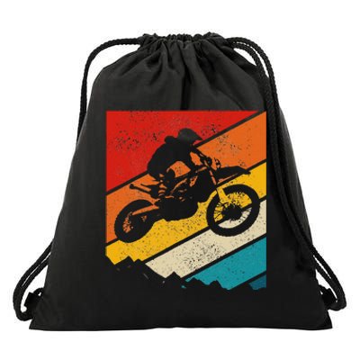 Motocross Vintage Dirt Bike MX Enduro Motorcycle Biker Gift Drawstring Bag