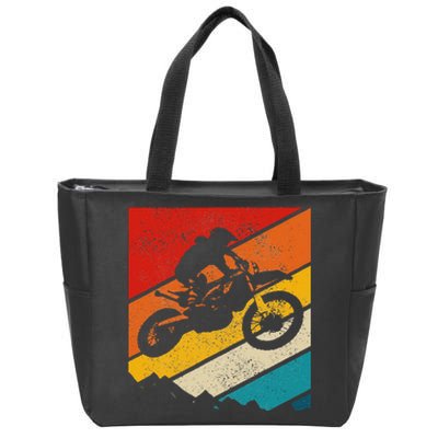 Motocross Vintage Dirt Bike MX Enduro Motorcycle Biker Gift Zip Tote Bag