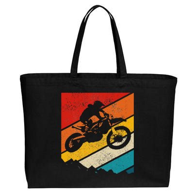 Motocross Vintage Dirt Bike MX Enduro Motorcycle Biker Gift Cotton Canvas Jumbo Tote