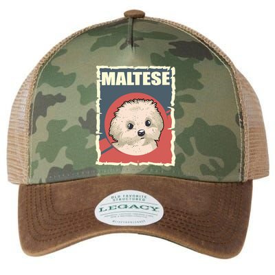 Maltese Vintage Dog Poster Design Legacy Tie Dye Trucker Hat